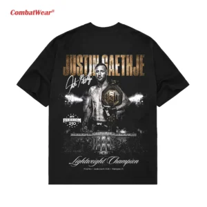 Men's Black Justin Gaethje UFC Freedom 250 #andnew Men's Lightweight Champion T-Shirt gallery image 4