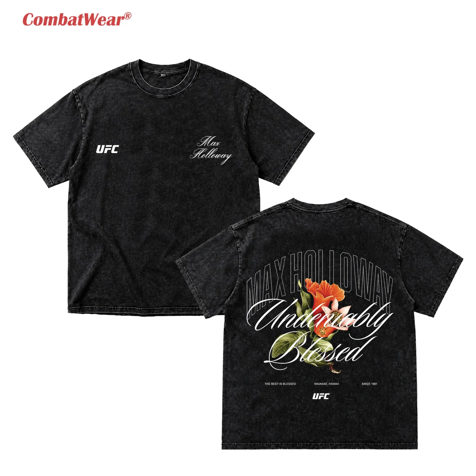 Men's UFC 329 Max Holloway Undeniably Blessed T-Shirt gallery image 4
