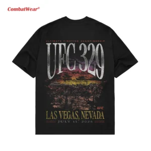 Men's Black UFC 329: McGregor Vs. Holloway 2 Landscape T-Shirt gallery image 4