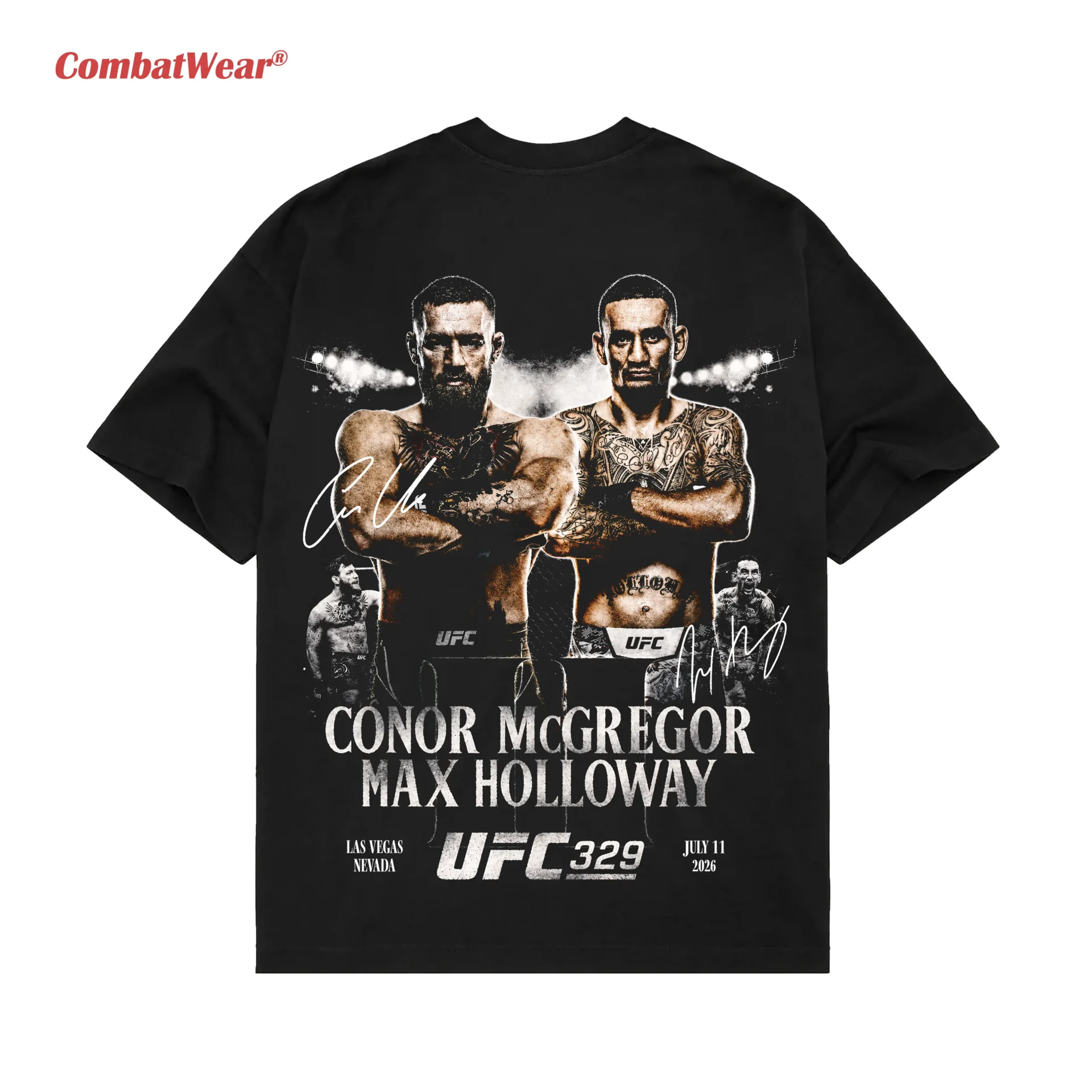 Men's Black UFC 329: McGregor Vs. Holloway 2 Matchup T-Shirt gallery image 4