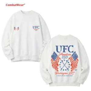 Men's White UFC Freedom 250 Flags T-Shirt gallery image 5