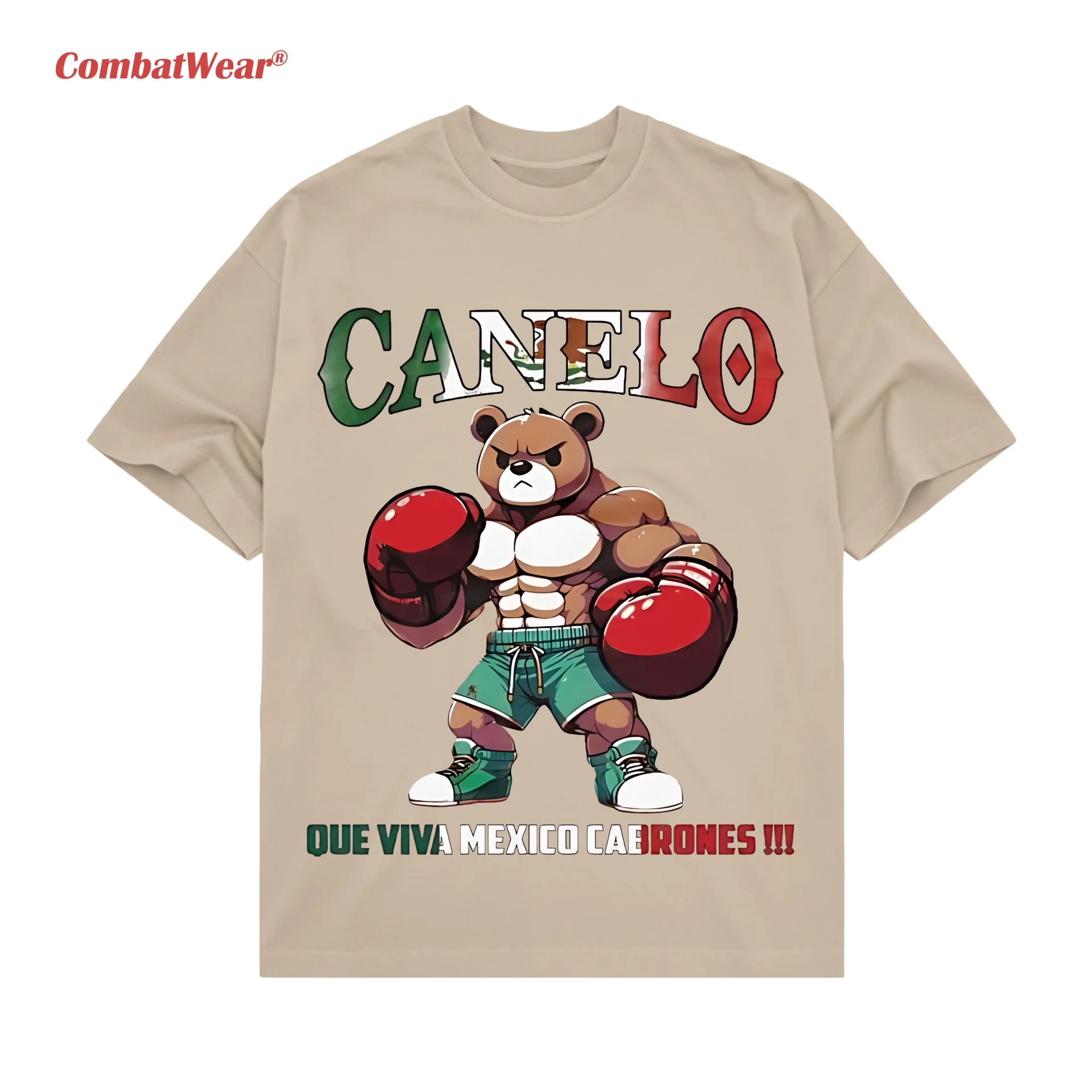 Nice Canelo Bear Que Viva Mexico Cabrones Tee gallery image 5