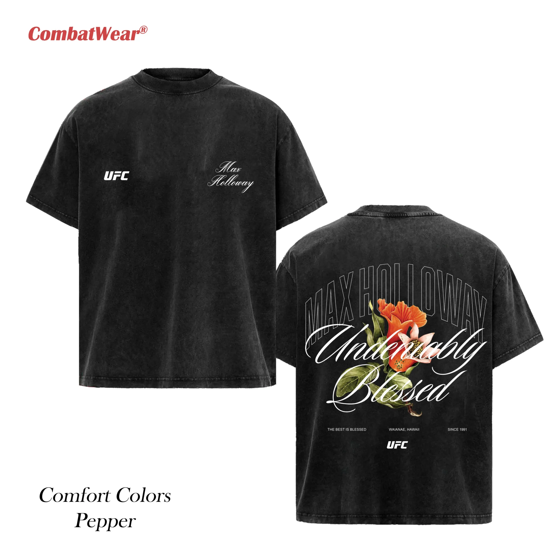 Men's UFC 329 Max Holloway Undeniably Blessed T-Shirt gallery image 6