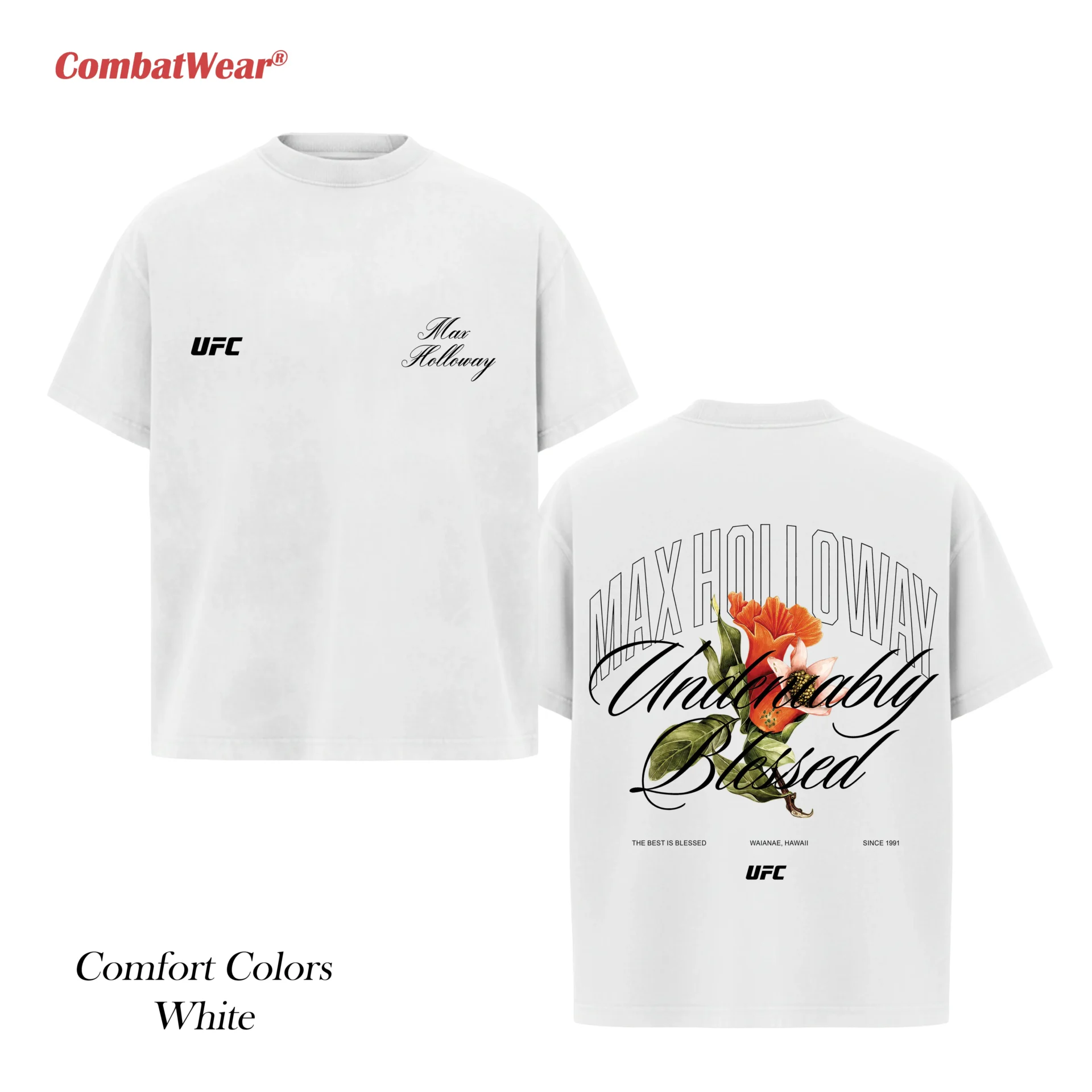 Men's UFC 329 Max Holloway Undeniably Blessed T-Shirt gallery image 7