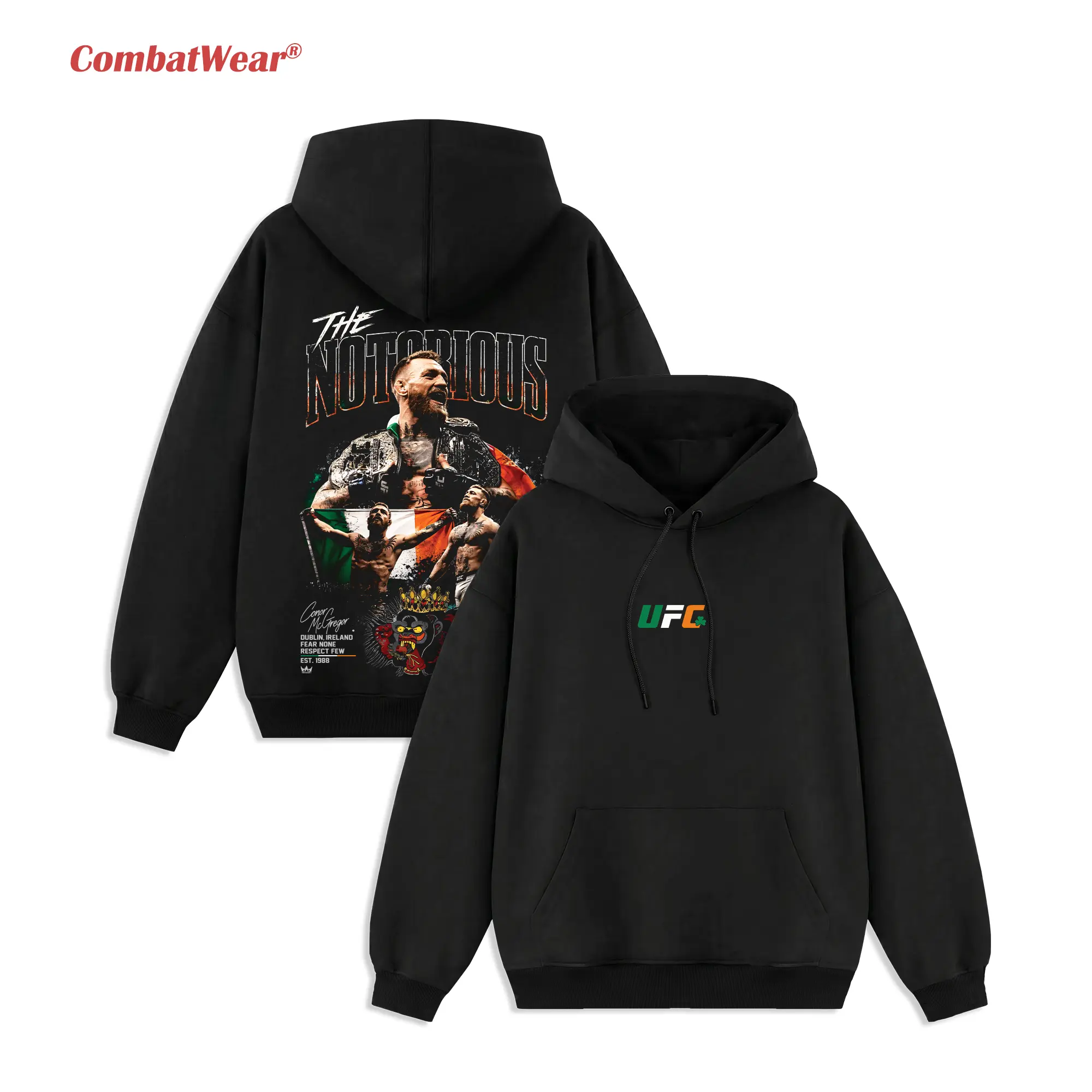 Men's UFC 329 Black Conor McGregor T-Shirt gallery image 7